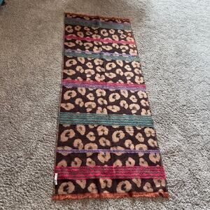 BCBGeneration Animal Print Colorful Scarf Shawl 28”x80”